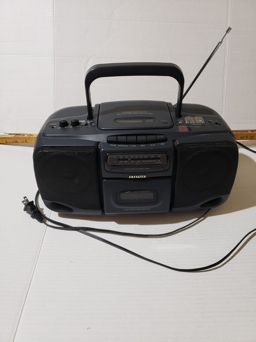 Aiwa Boombox CSD-EX120 AM FM Cassette CD Tested Works | eBay