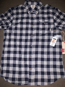 blue checkered vans shirt