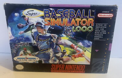 Super Baseball Simulator 1000 (Super Nintendo) Box Only SNES