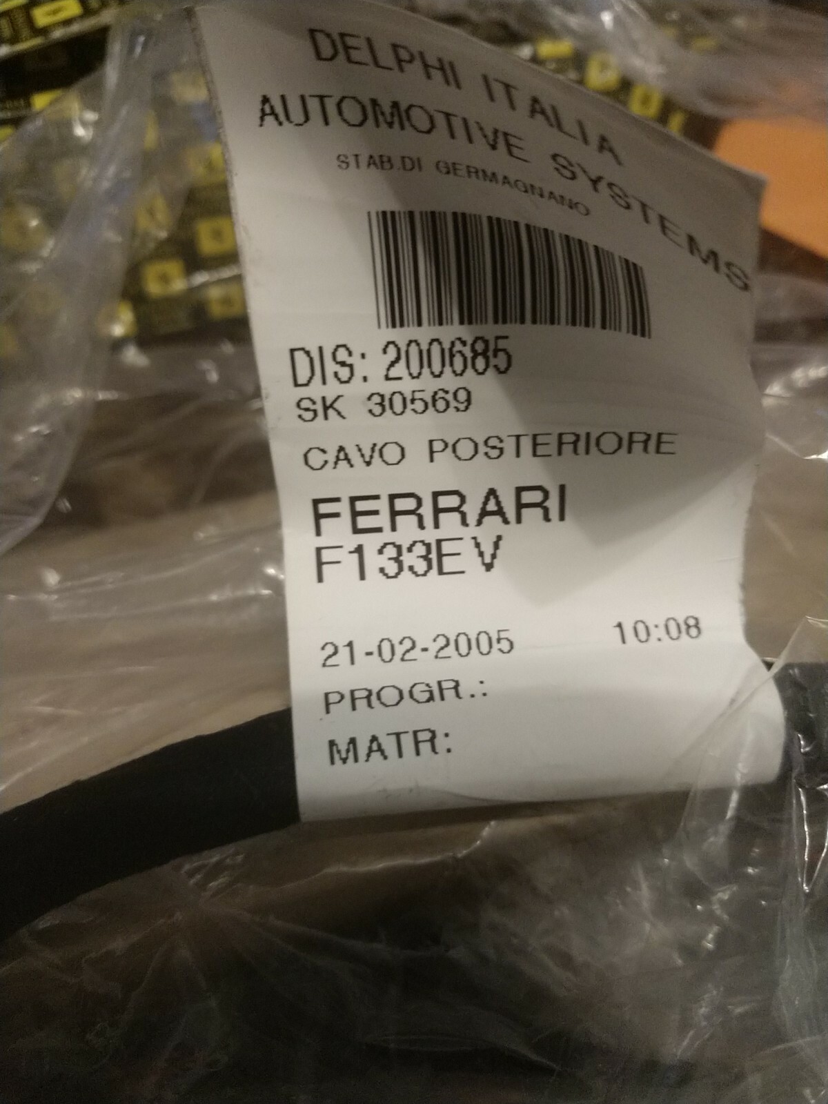 Ferrari 575 Rear Wiring Harness 200685 New In Box