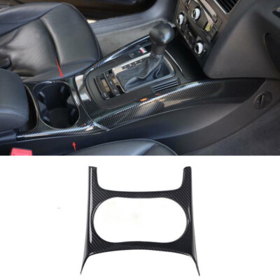Fit For Audi Q5 2009-2017 Carbon Fiber Gear Water Cup Holder Panel Cover Trim 1*