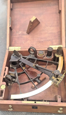 Marineinstrument - Sextant im Etui ''E. Lorieux - A.Hurlimann '' - 19. Jh.