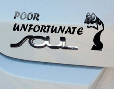 Poor Unfortunate Soul Decal Kia Soul Sticker Bumper Sticker 8.5x3.5 Inches