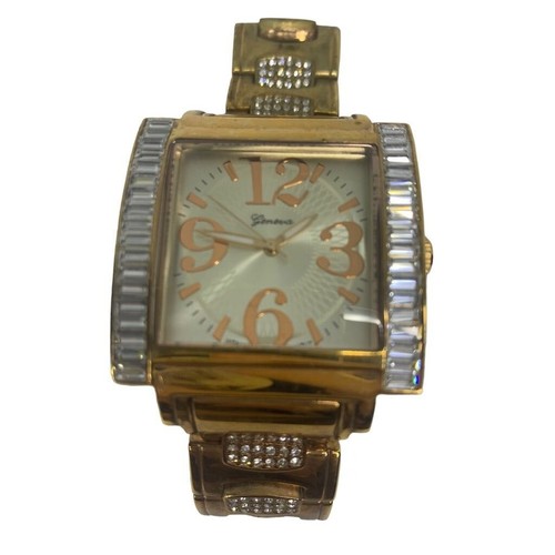 Geneva Platinum 7339 Men's Rose Gold Stainless Steel Wristwatch Embellished - 第 1/11 張圖片