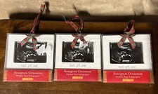 Set of 3 Christmas Kate  Milo Sonogram Ornament Announcement Baby Keepsake
