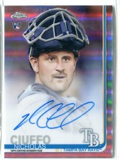 2019 Topps Chrome Nicholas Ciuffo REFRACTOR AUTO AUTOGRAPH RC 76/499 RAYS
