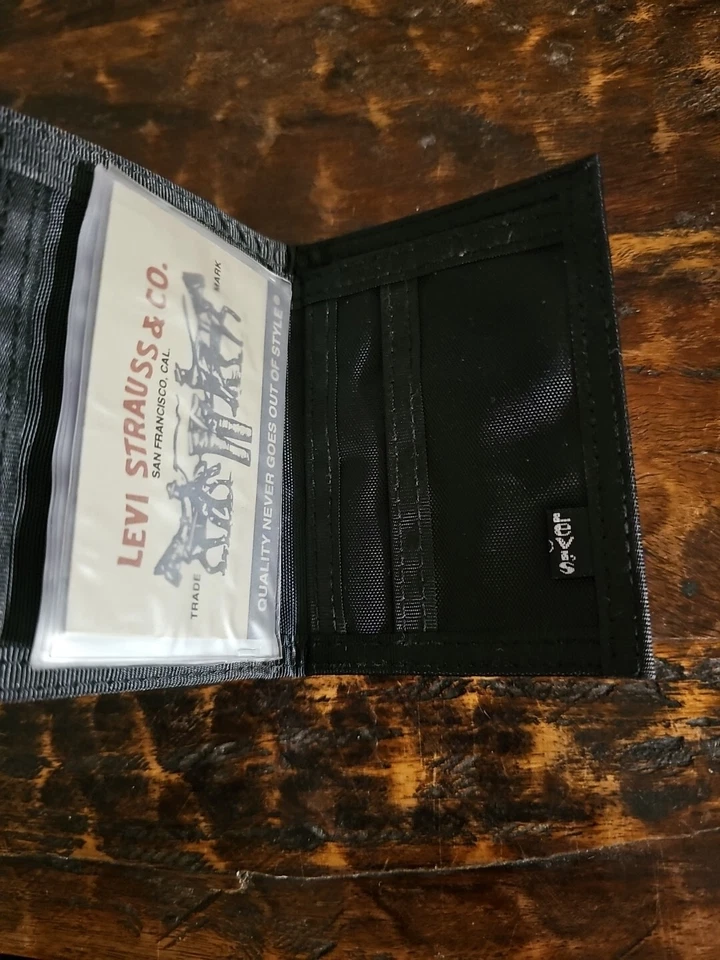 Levi's Wallet Vintage Neon Orange Hook And Loop Sample Piece Rare - Image 4 of 4
