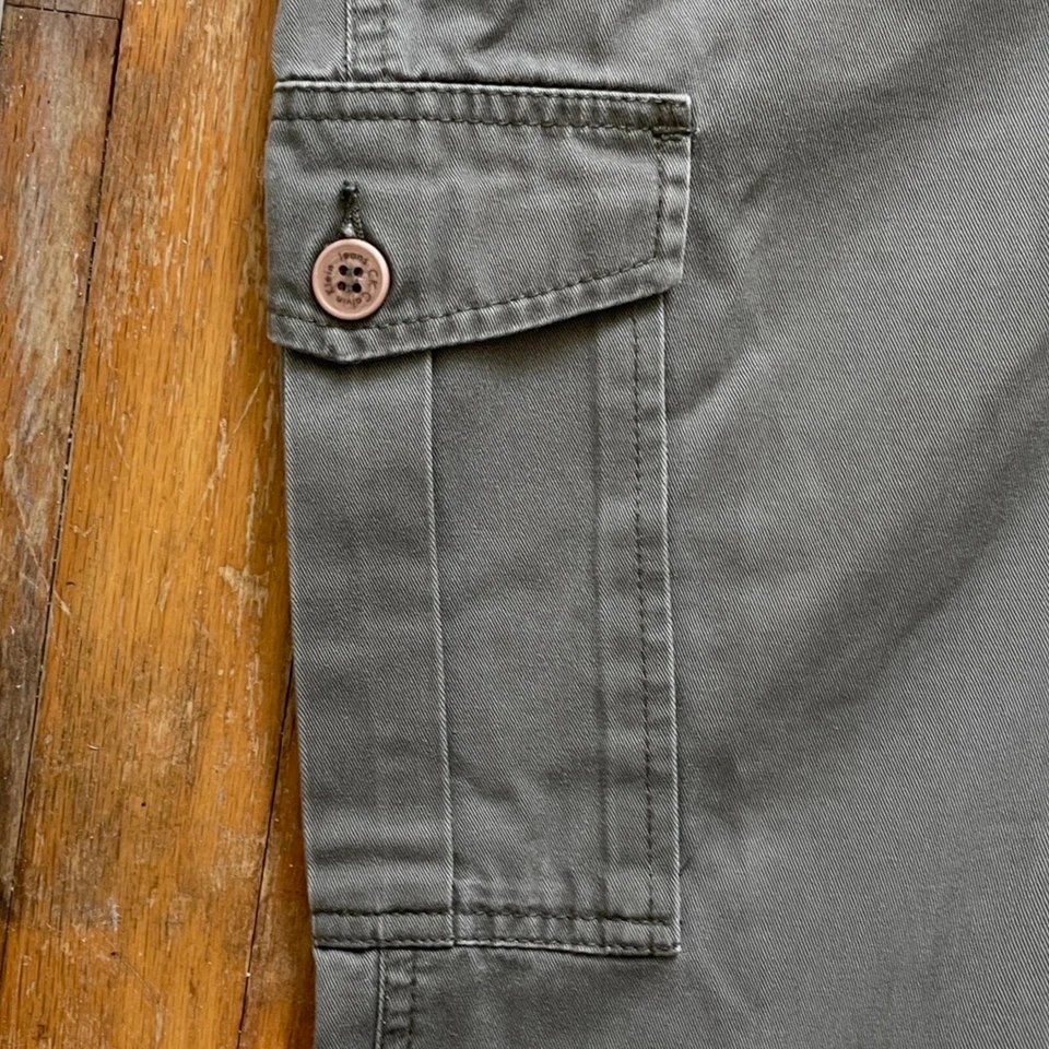 Pantalones cargo vintage Calvin Klein talla mediana (8) 31" cintura años 90 sarga algodón Ch Foto 3 de 4