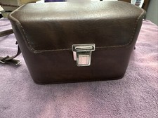 Vintage Hard Sided Leather Camera Bag. Very nice US Seller