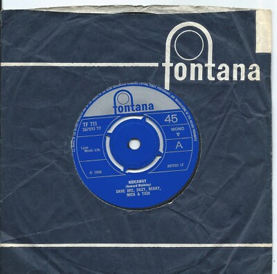 Dave Dee, Dozy, Beaky, Mick & Tich:Hideaway/Here's a heart:UK Fontana:1966