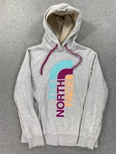 The North Face Half Dome Big Logo Hoodie Sweatshirt Women's Medium Gray