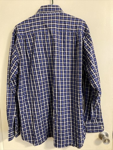 Paul & Shark Yachting Men's Shirt Large Blue Check Button Up #882 - Picture 8 of 9