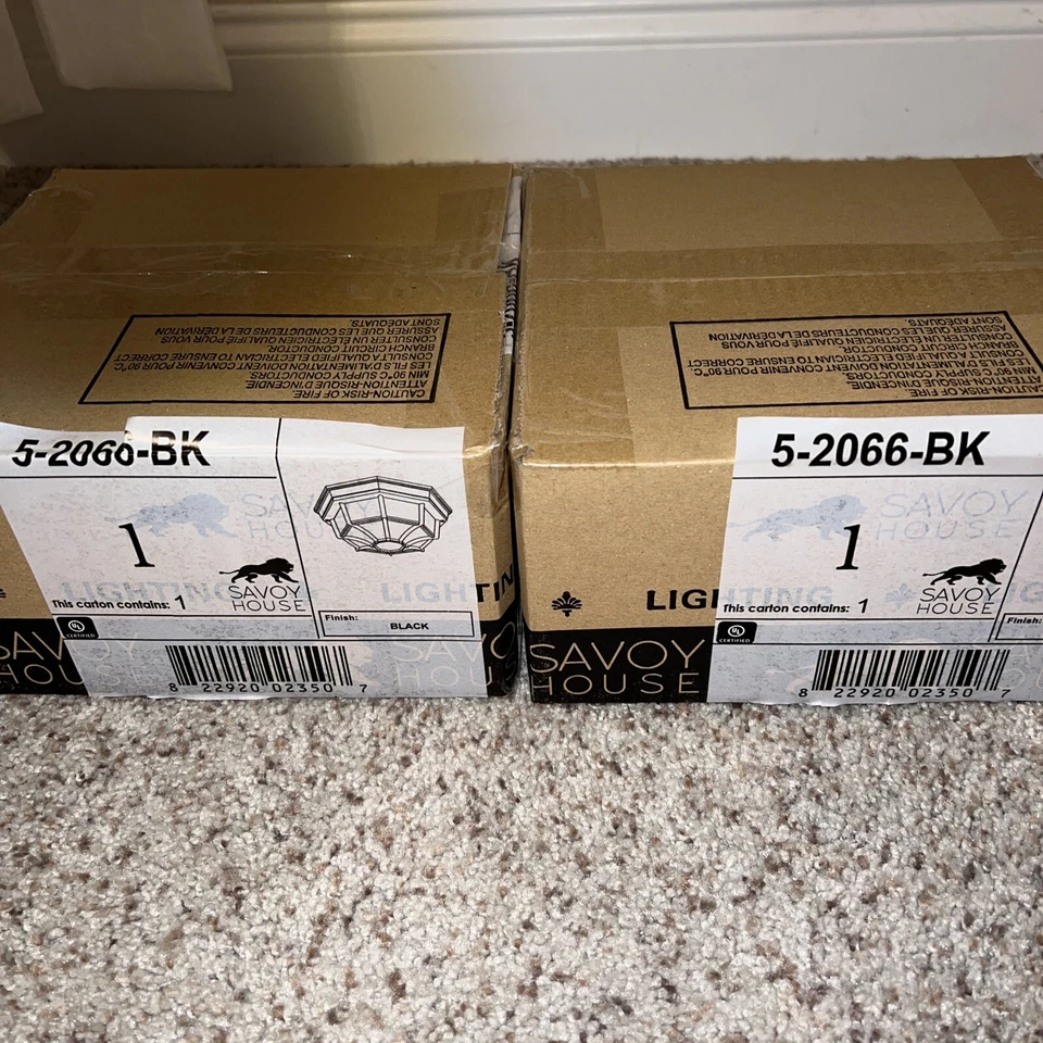 2- Colecciones exteriores Savoy House 1 luz 9" montaje empotrado, negro - 5-2066-BK Foto 2 de 4