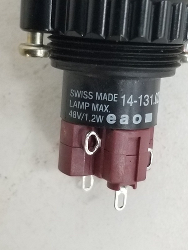 EAO 14-131.025 Pushbutton Switch DPST-NO/NC Panel Mount 250VAC 5A - Picture 5 of 5
