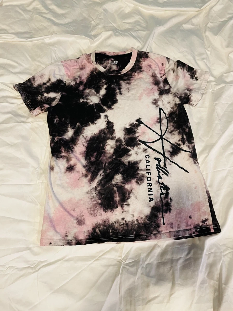 Hollister pink tie dye shirt deals