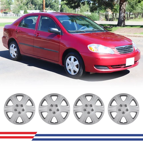 For 2005-2008 TOYOTA COROLLA 15" Snap On Hubcaps Lacquer Wheel Rims Cover 4PCS