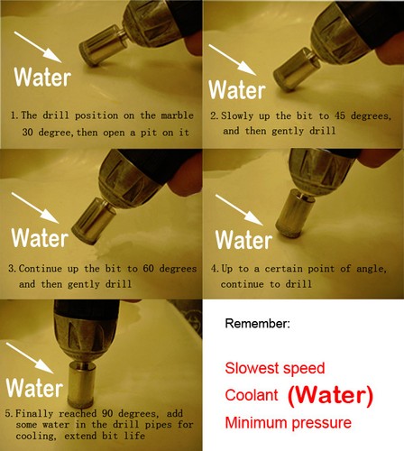 3Pcs 25mm Diamond Drill Bits Set Hole Saw Cutter Tool Glass Marble Tile* - 第 5/7 張圖片