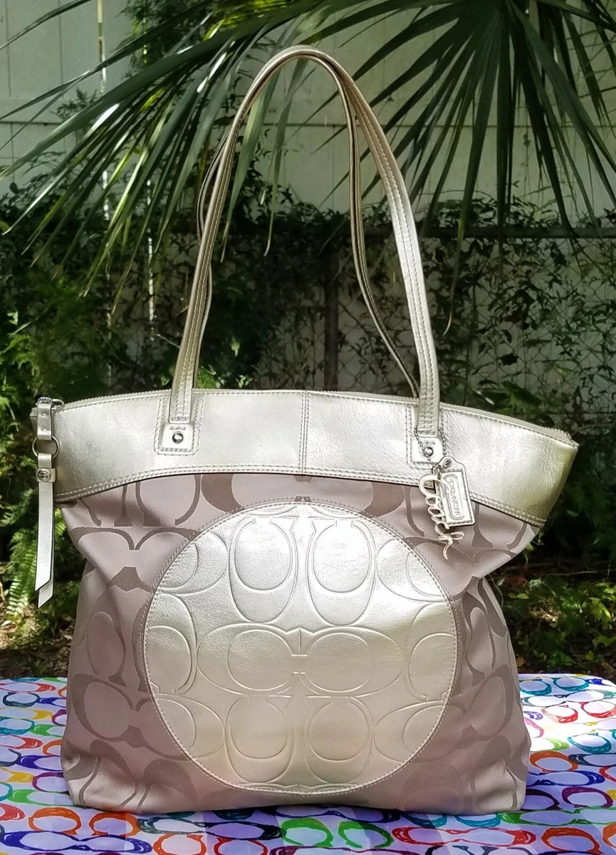 Coach Laura Signature Glam Tote Handbag eBay