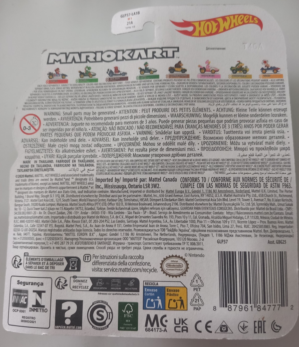 Hot Wheels Super Mario Bros – Luigi Sneakerkart (GLP37) – Spielzeugauto Aus Der Mario Kart Serie