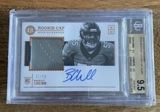 2018 Bradley Chubb Encased Rookie Cap Auto /50 BGS 9.5 Gem Mint Broncos 10 Auto