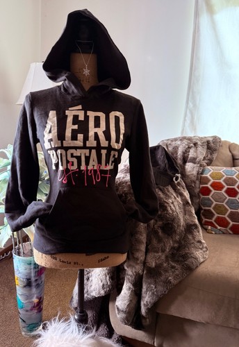 Aeropostale Hoodie, Y2K, Blue 1987 Aero Logo, Sz Small - Picture 19 of 23
