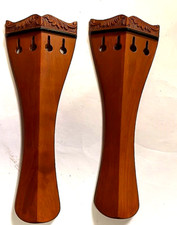 Rare 2 Pcs New Special Edition Carved Tailpieces in Boxwood for Violin 4/4     