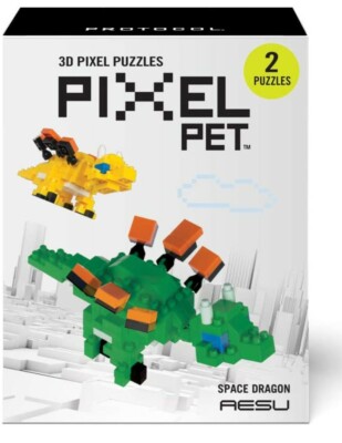3D Pixel Pet 3D Pixel Puzzle - space dragon - 2 Puzzles - Protocol - AESU. 
