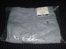 NWT Vtg 60s 70s Sears Gray Double Knit Polyester Pants Ban Rol Flare Leg 38W 30L
