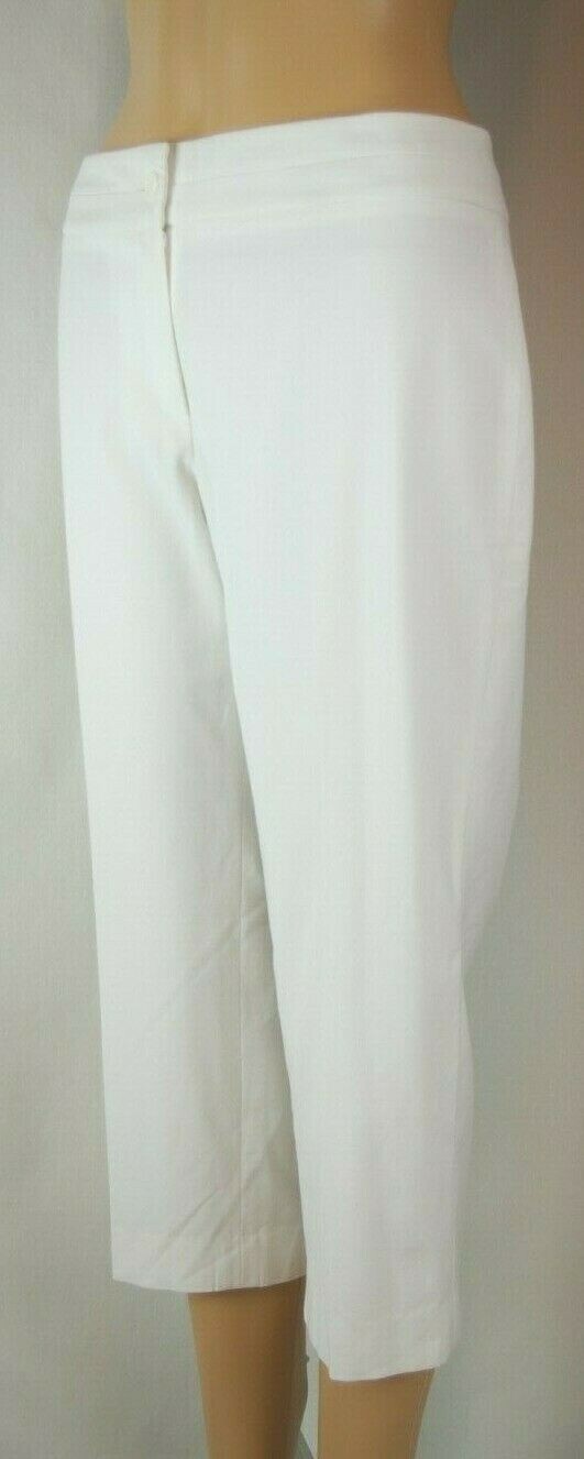 Talbots Petites Solid White Flat Front Fully Line… - image 12