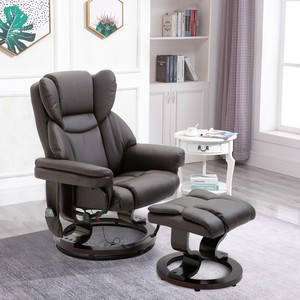 Massage Sofa Recliner Chair with Footrest 10 Vibration Point Faux PU Leather,