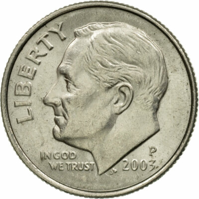 [#528738] Münze, Vereinigte Staaten, Roosevelt Dime, Dime, 2003, U.S. Mint, Phil