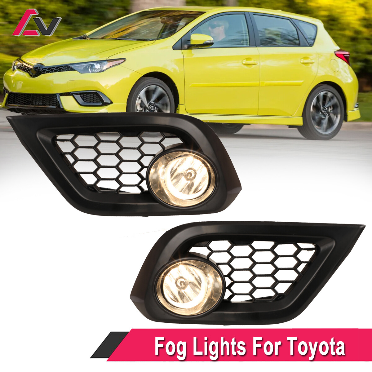 For 2016 Scion IM 2017-2018 Toyota Corolla IM Fog Lights Bezel Pair ...