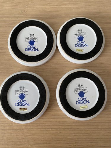 DOG LOVERS 4” COASTERS by Gary Patterson Clay Design® Pointer Bulldog Mutt Used - Picture 2 of 2