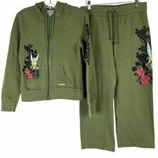 Disney Disneyland Resort Tinker Bell Green Hoodie  Pants Set Girls Size S/XS