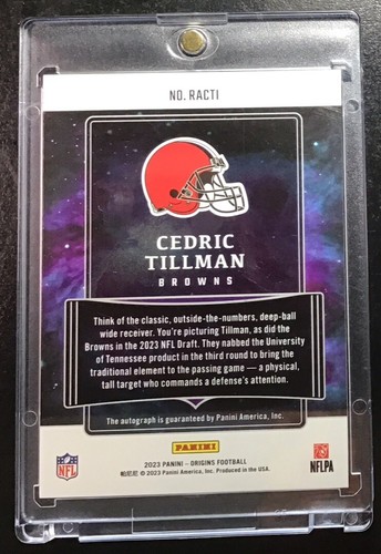🔥2023 Origins Cedric Tillman Rookie On Card Auto #RACTI RC SSP # 14/25 Browns - Picture 3 of 3