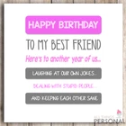 Funny Best Friends Bestie Joke Best Friend Birthday Card Humour Sarcastic Fun