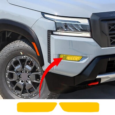 For 2022-2026 Nissan Frontier Fog Lights Yellow Vinyl Tint Overlay Decals