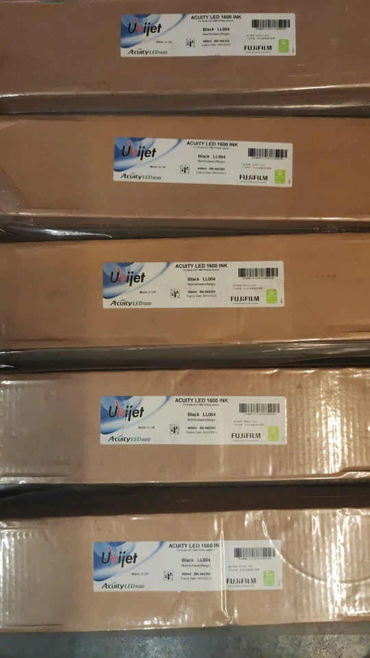 5x Genuino FUJIFILM Uvijet Acuity Led 1600 Tinta Negra (LL004) 600ml ENTREGA GRATUITA Foto 2 de 4