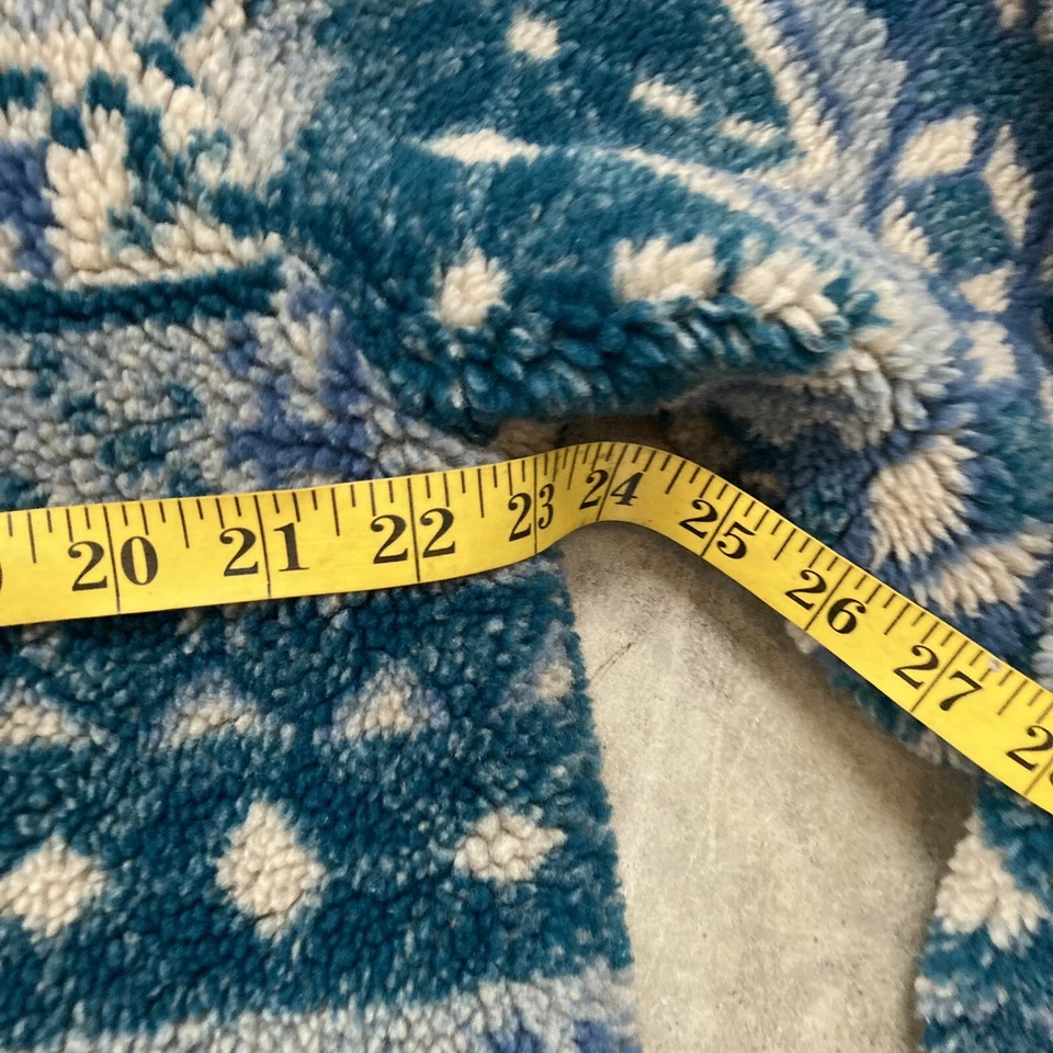 Abrigo Woolrich Mujer Medio Azul Con Capucha Fair Isle Abrigo De Colección Polar EE. UU. Foto 4 de 4