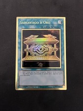 YU GI OH CARTA SARCOFAGO D' ORO MGED-IT041 1EDZ ULTRA RARA ORO GOLD DECK MINT