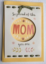 MOTHER'S DAY Card, Daughter Or Wife Proud mom Hallmark  Envelope Rhinestones