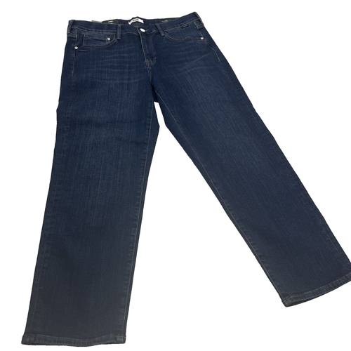 NEW Mavi Jeans Libby Size 38x34 Men's Slim Fit Straight Leg Mid Rise Denim Blue