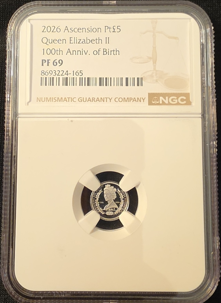 5 Platinum Queen Elizabeth II 100th Anniversary 2026 NGC PF69