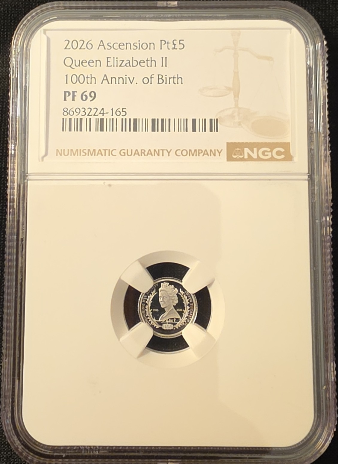 5 Platinum Queen Elizabeth II 100th Anniversary 2026 NGC PF69