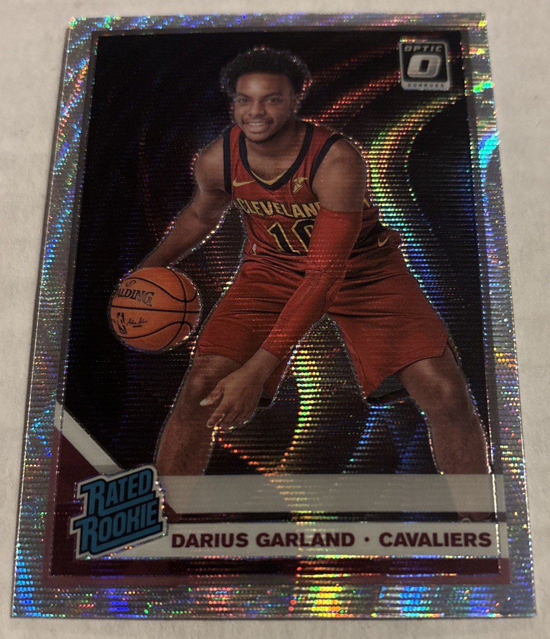 2019-20 DONRUSS OPTIC DARIUS GARLAND RATED ROOKIE RC SILVER WAVE PRIZM #195 NM+
