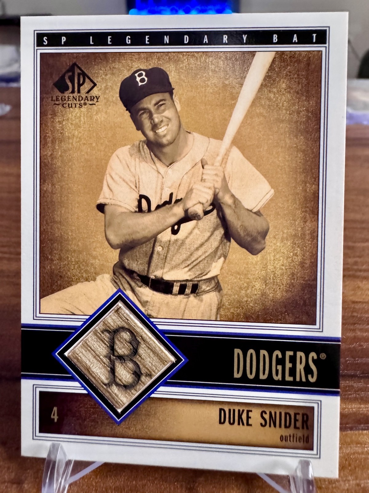 Duke Snider #B-DSN 2002 SP Legendary Cuts Baseball Game Bat