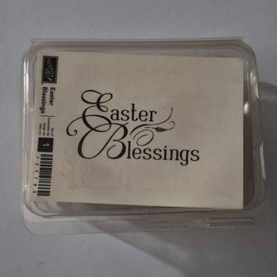 Stampin Up Wood Mounted Rubber Stamp Easter Blessings Design Easter Theme