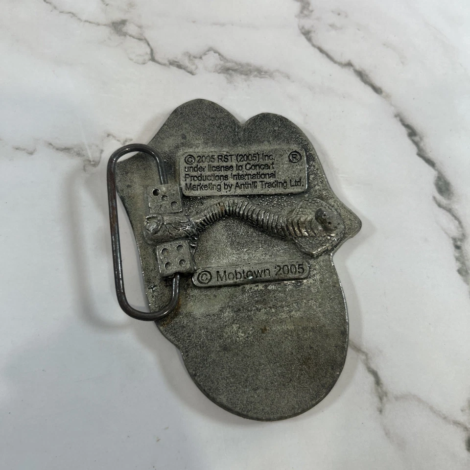 Vintage Rolling Stones Tongue Logo Belt Buckle 2005 Rock Band Collectible - Image 4 of 4