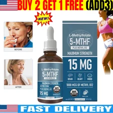 Methylfolate Supplement 15mg-Active Folate Vitamin B9-60 Capsules Health Support