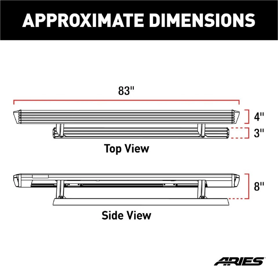 Aries ActionTrac Black Aluminum Powered Running Boards for Ram 2500 3500 Pair - Imagem 2 de 4